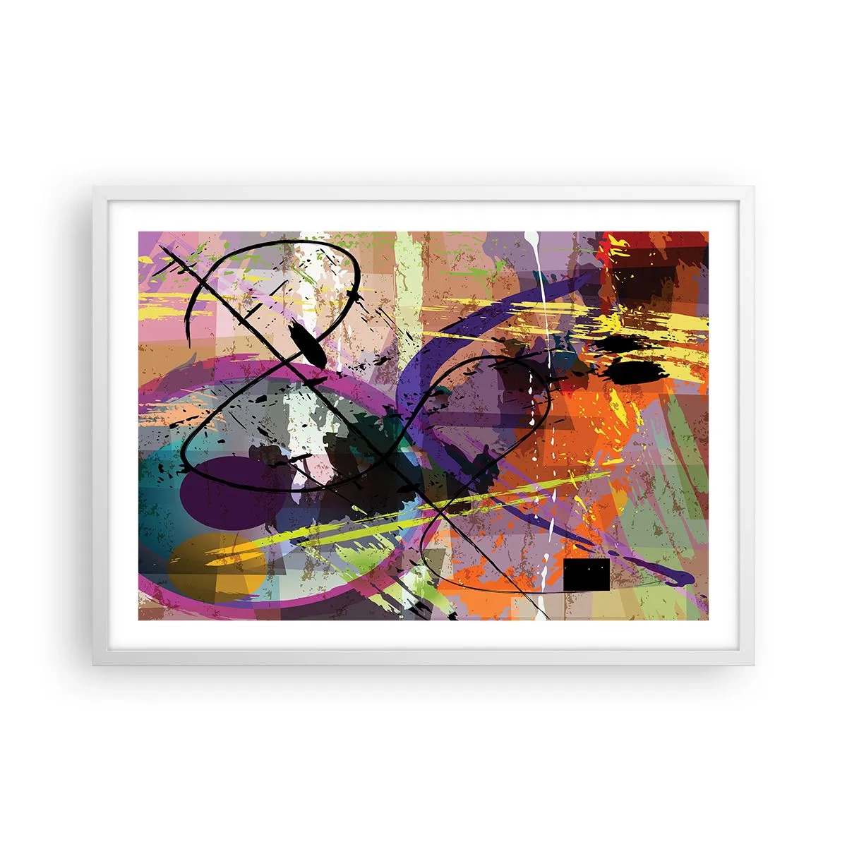 Affisch i vit ram - Rakt fram eller runt - 70x50 cm