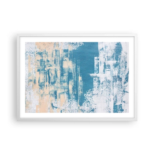 Affisch i vit ram - Genom istapp - 70x50 cm