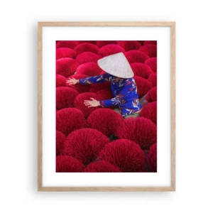 Affisch i ram av ljusek - På ett risfält - 40x50 cm