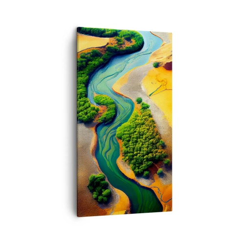 Canvastavla - Bild på duk - Livgivande flod - 45x80 cm