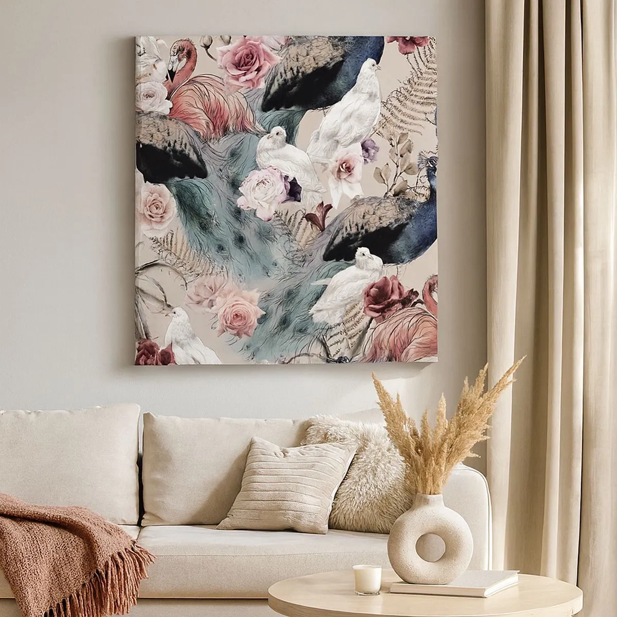 Canvastavla - Bild på duk - I palatsträdgården - 30x30 cm