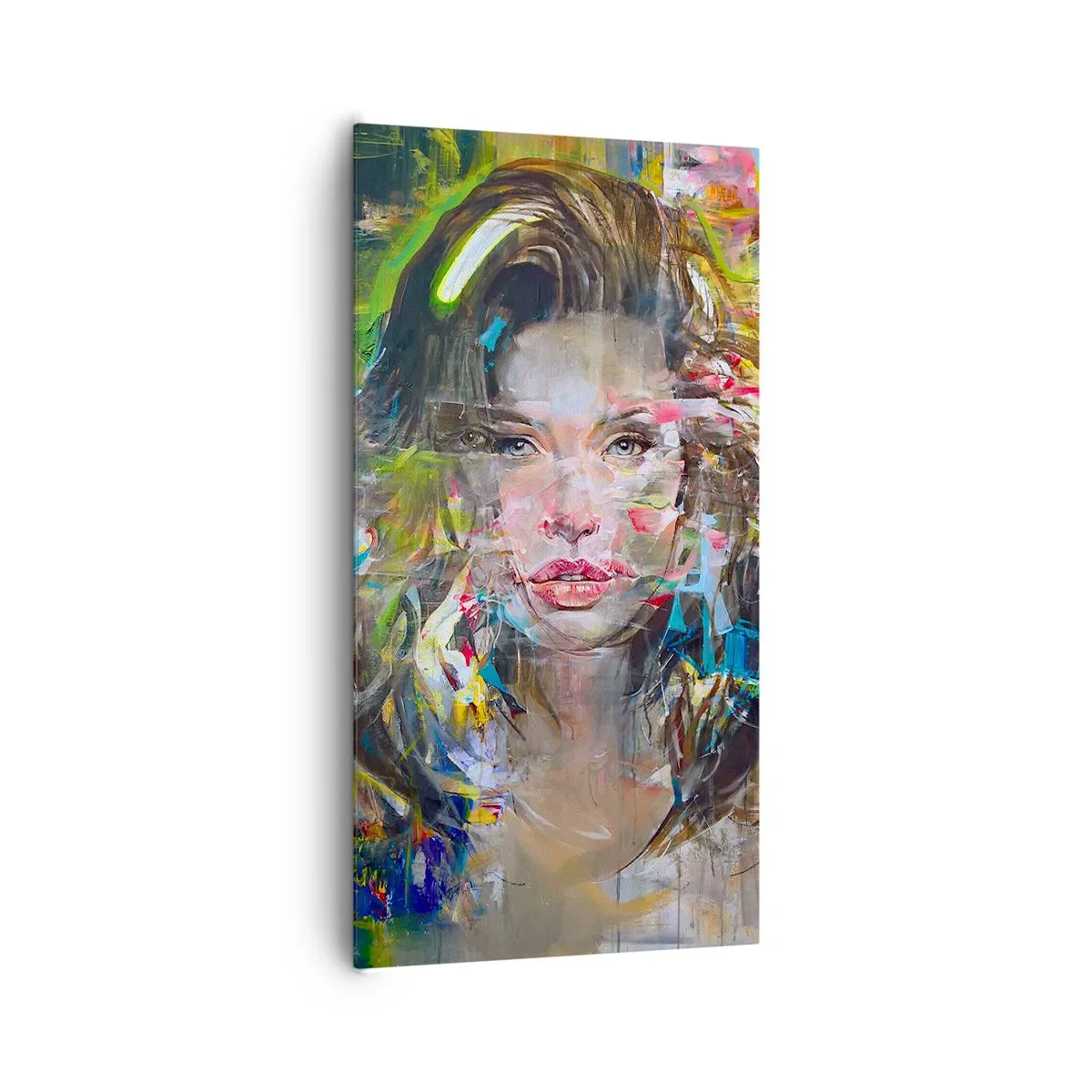 Canvastavla - Bild på duk - Bakom luftridån - 65x120 cm