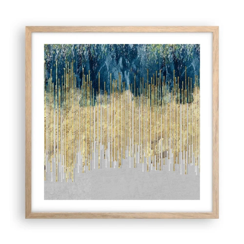 Affisch i ram av ljusek - Förgylld gräns - 50x50 cm