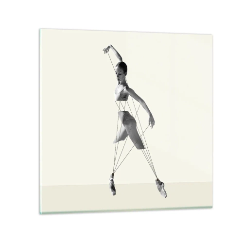 Glastavla - Bild på glas - I världens teater - 60x60 cm