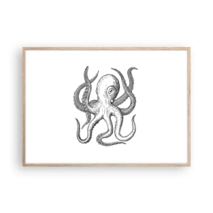 Affisch i ram av ljusek - Dansar med vågorna - 100x70 cm