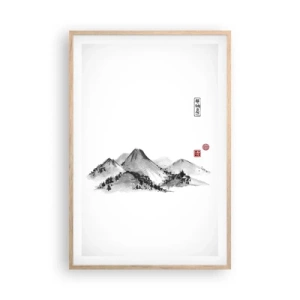 Affisch i ram av ljusek - Bortom fjällen - 61x91 cm