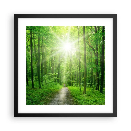 Affisch i svart ram - Grön domkyrka - 40x40 cm