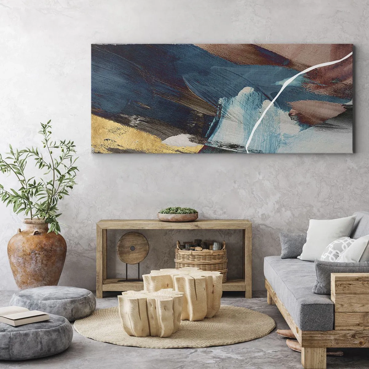 Canvastavla - Bild på duk - Med styrka och energi - 160x50 cm