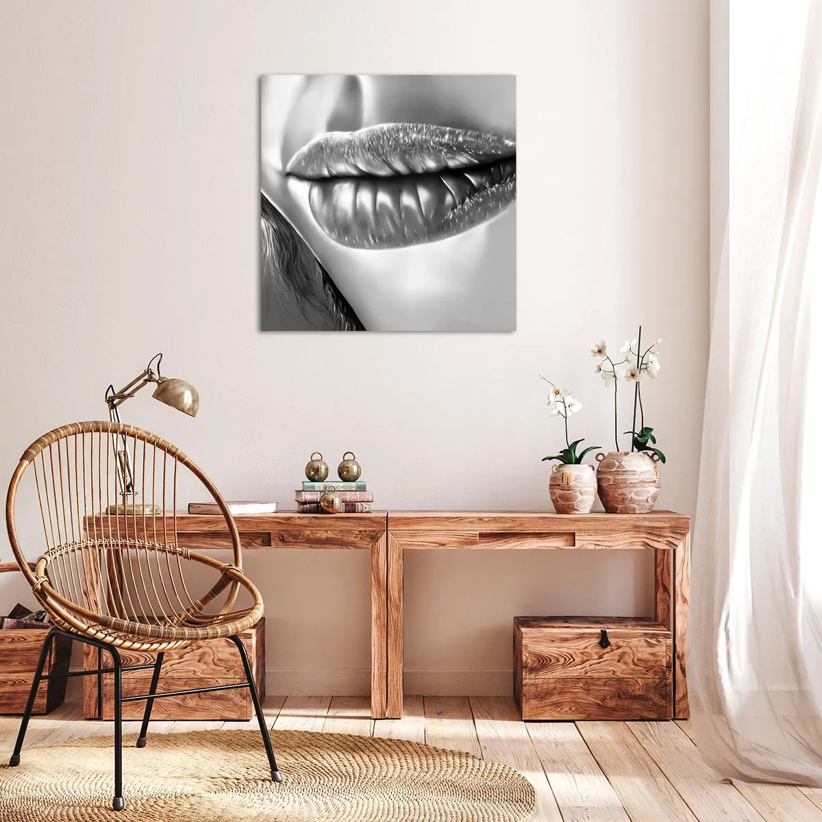 Canvastavla - Bild på duk - Jag vet vad du tänker på... - 40x40 cm