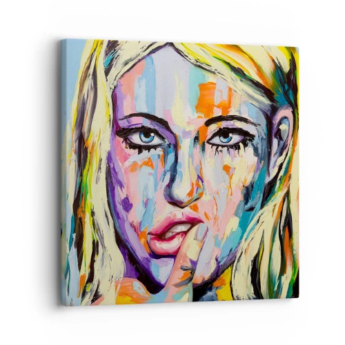 Canvastavla - Bild på duk - Titta henne rakt in i ögonen - 30x30 cm