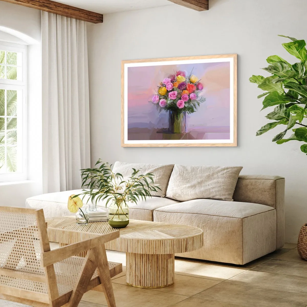 Affisch i ram av ljusek - Stoppad skönhet - 100x70 cm