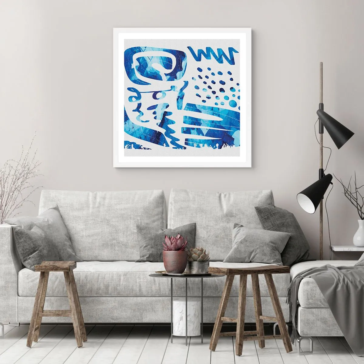 Affisch i vit ram - Tillbaka till rötterna - 30x30 cm