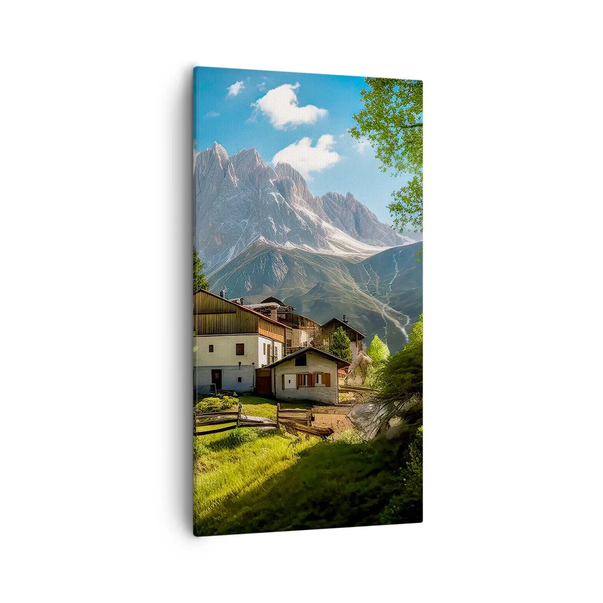 Canvastavla - Bild på duk - Alpin idyll - 55x100 cm