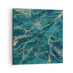 Canvastavla - Bild på duk - Guldåder - 60x60 cm