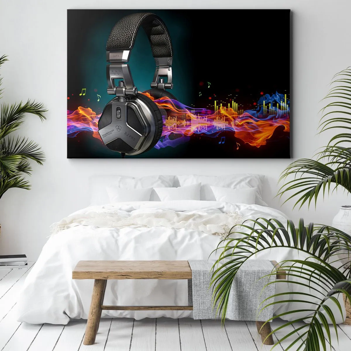 Canvastavla - Bild på duk - I musikens eld - 120x80 cm