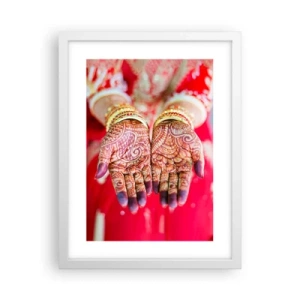 Affisch i vit ram - Redo att fånga lyckan - 30x40 cm