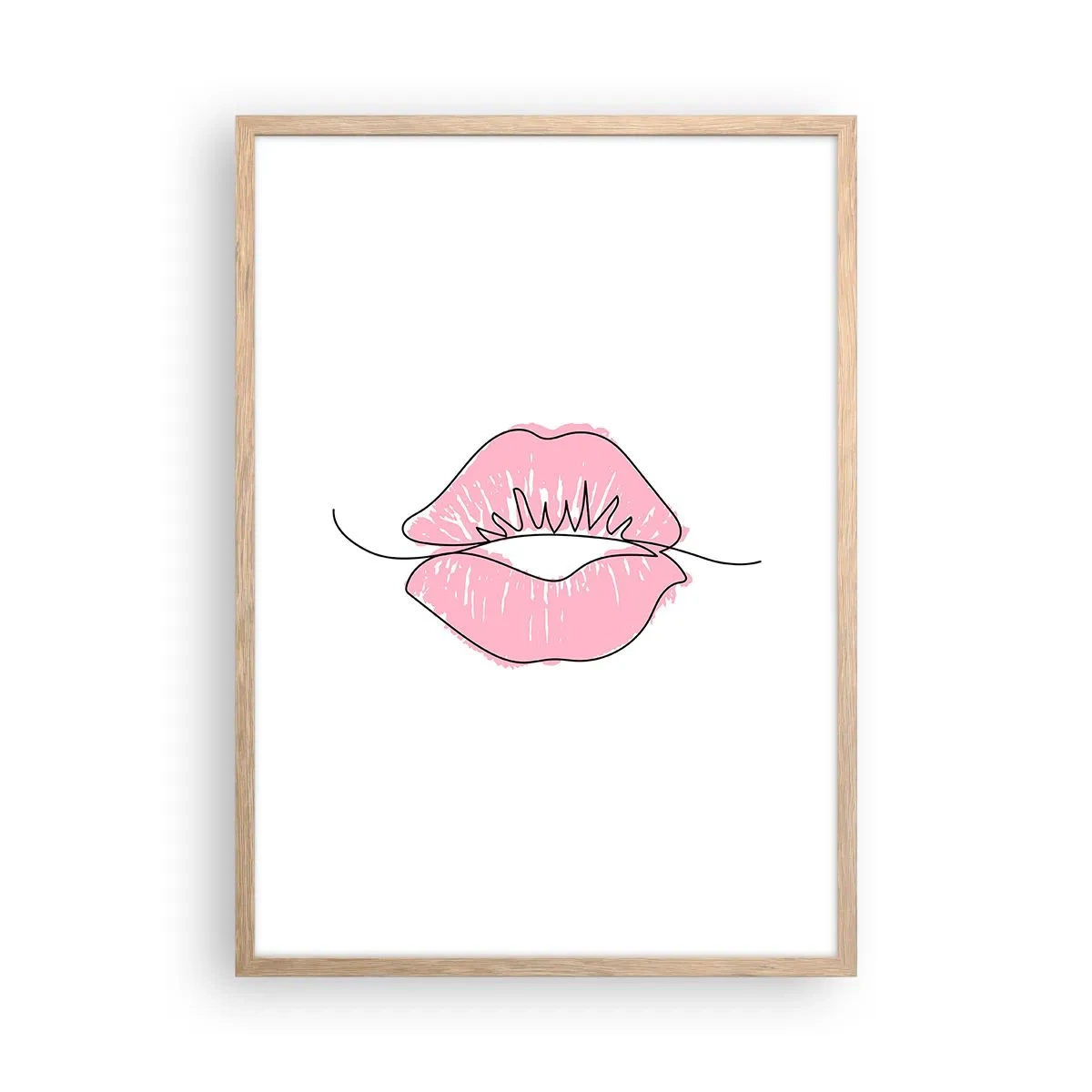 Affisch i ram av ljusek - Redo att kyssas? - 50x70 cm