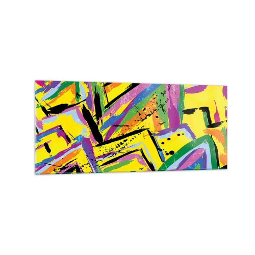 Glastavla - Bild på glas - Skriker av glädje - 120x50 cm