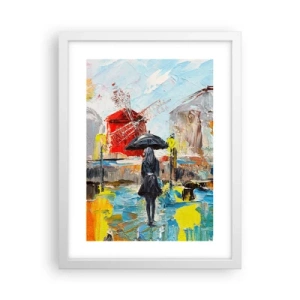 Affisch i vit ram - Parislegender - 30x40 cm