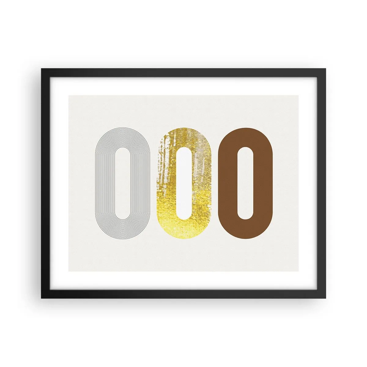 Affisch i svart ram - Ooo! - 50x40 cm