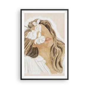 Affisch i svart ram - Bland blommorna i jubel - 61x91 cm