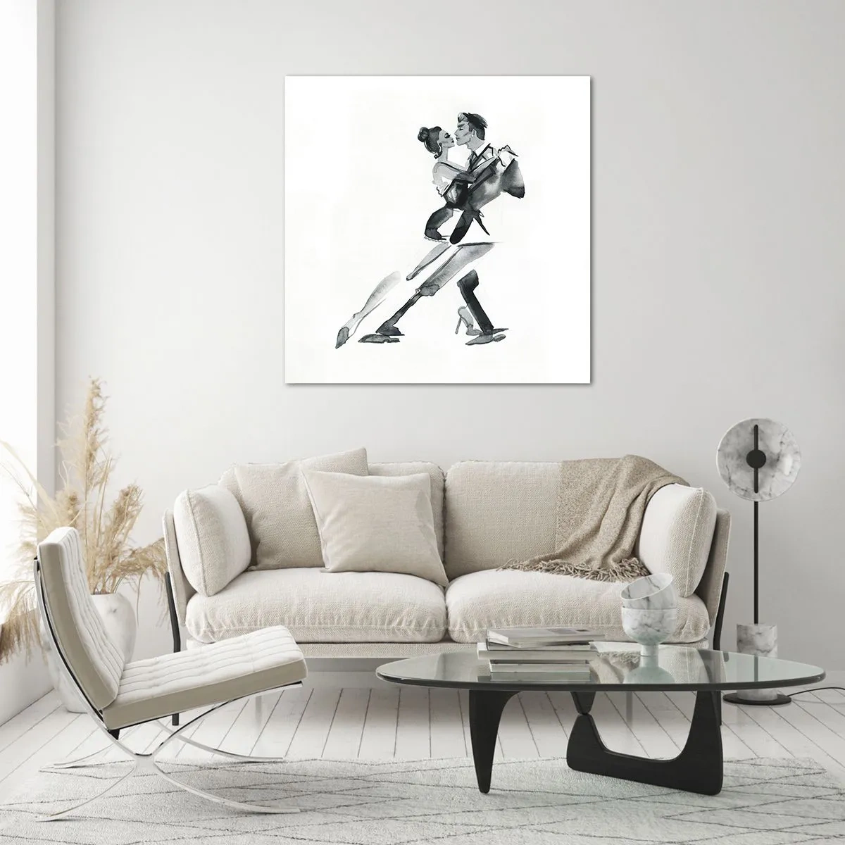 Glastavla - Bild på glas - I en rytm - 50x50 cm