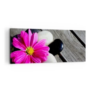 Canvastavla - Bild på duk - Avkoppling på bryggan - 100x40 cm