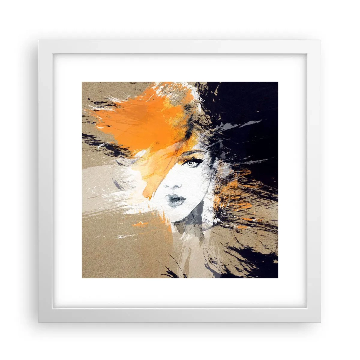 Affisch i vit ram - Och så blir det ljus - 30x30 cm