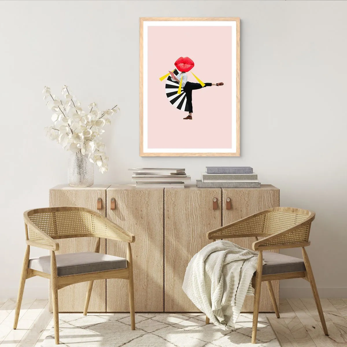 Affisch i ram av ljusek - Surrealistisk pop-art - 50x70 cm