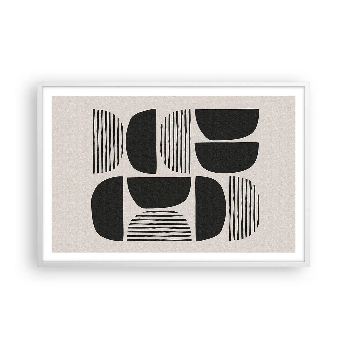 Affisch i vit ram - Arrangemang med halvor - 91x61 cm