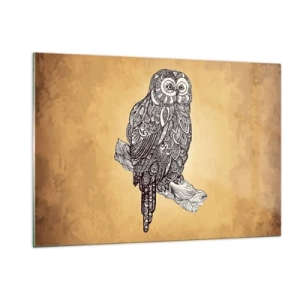 Glastavla - Bild på glas - Invecklade ornament av visdom - 120x80 cm