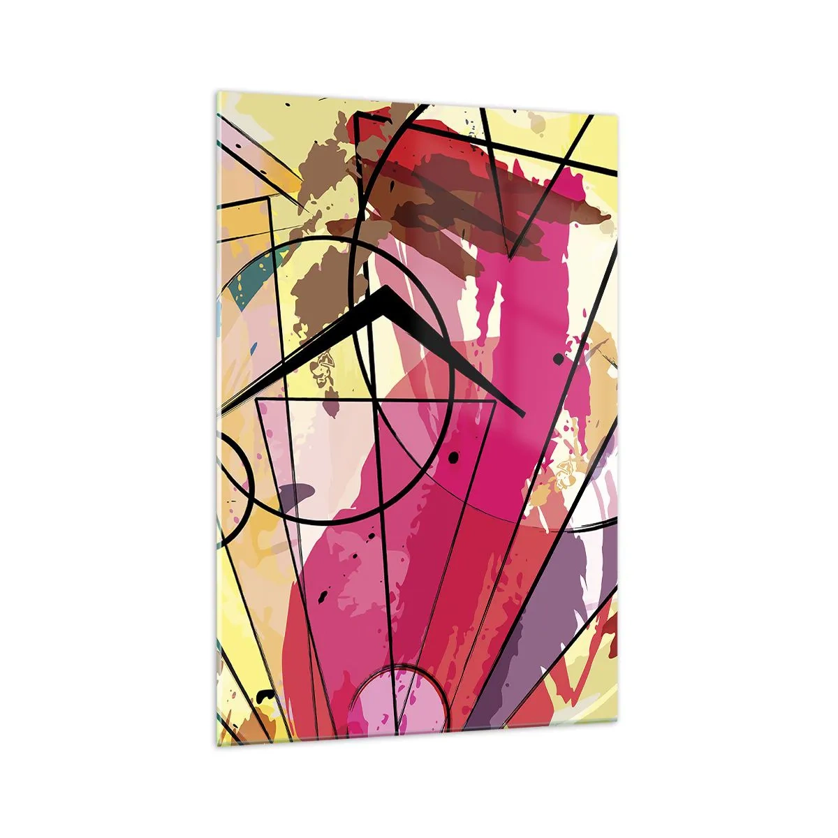 Glastavla - Bild på glas - Explosion  - 70x100 cm