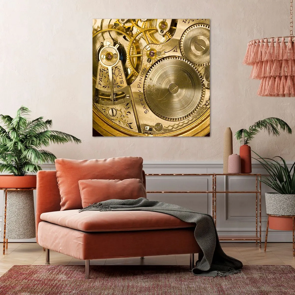 Canvastavla - Bild på duk - Gå med tidens anda - 70x70 cm