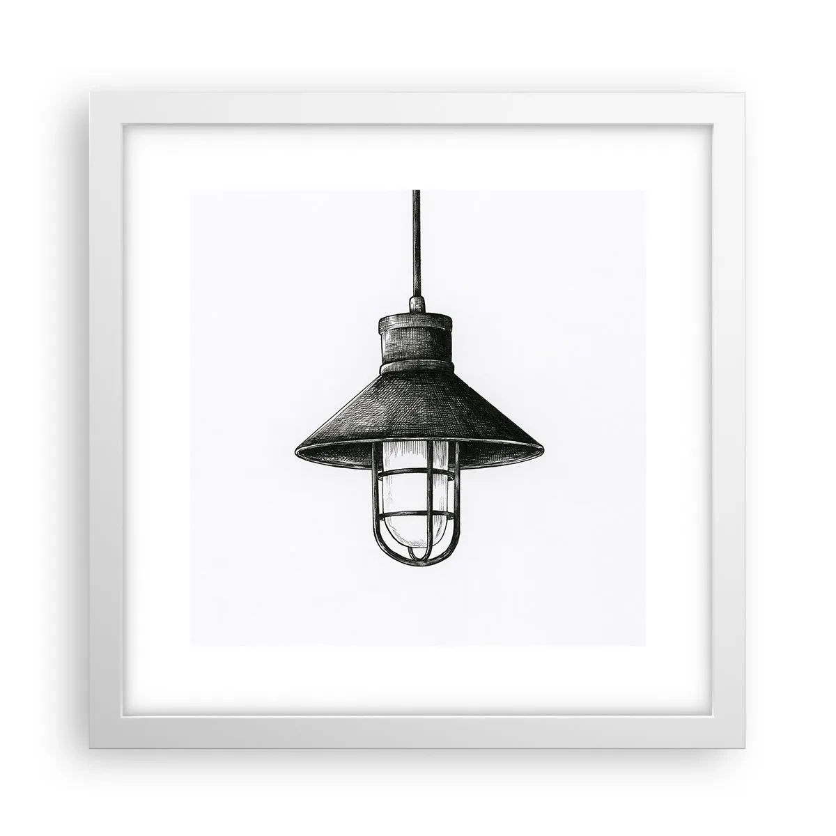 Affisch i vit ram - Som för många år sedan... - 30x30 cm