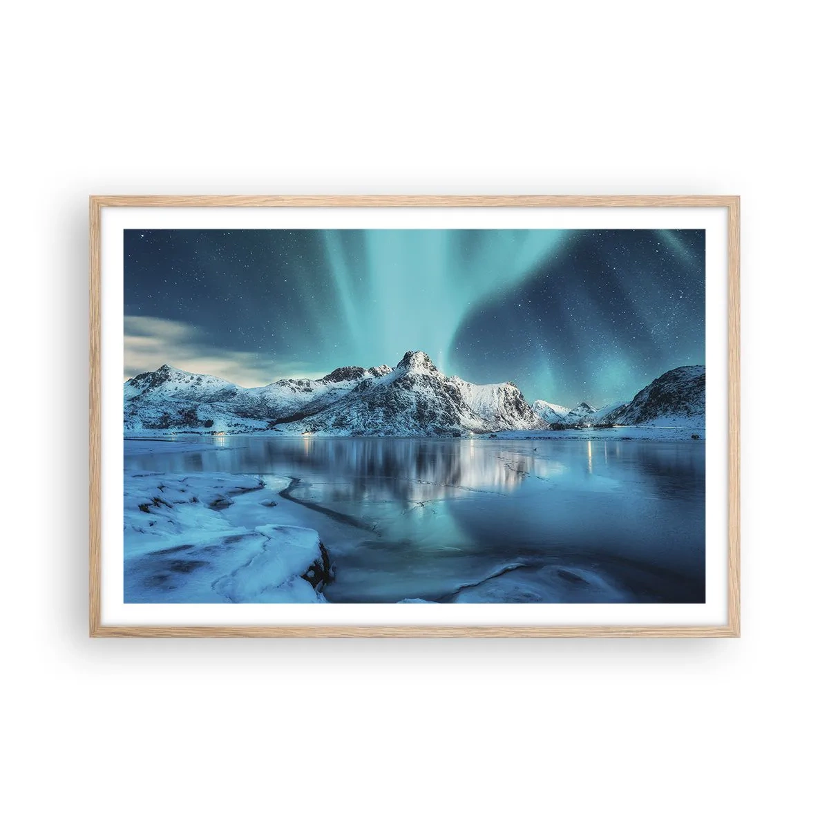 Affisch i ram av ljusek - Ljusets natt - 91x61 cm