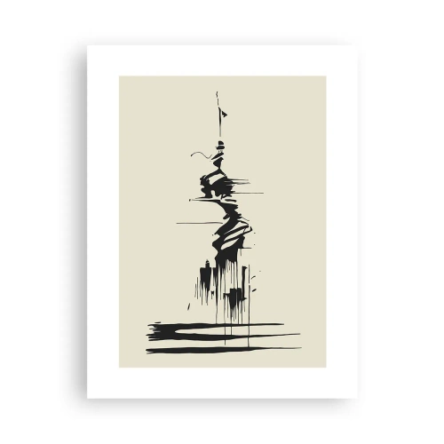 Affisch - Skyndsam abstraktion - 30x40 cm