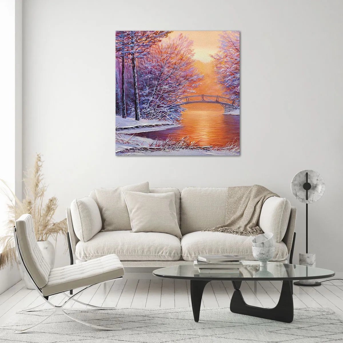 Glastavla - Bild på glas - Låt oss mötas här - 30x30 cm