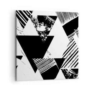 Canvastavla - Bild på duk - Det regnar trianglar - 60x60 cm