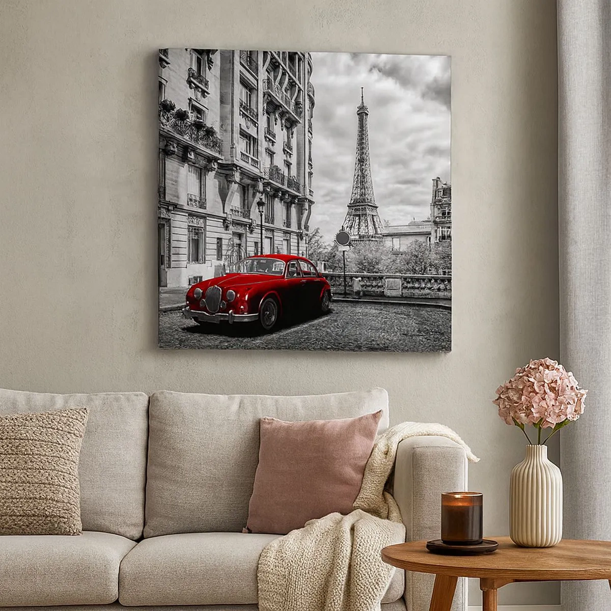 Canvastavla - Bild på duk - Rovdjuret i staden - 30x30 cm