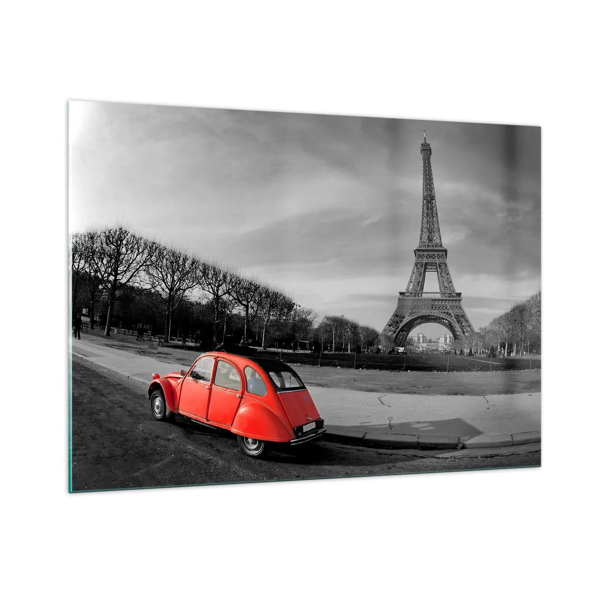 Glastavla - Bild på glas - Mera parisianskt än själva Paris - 100x70 cm