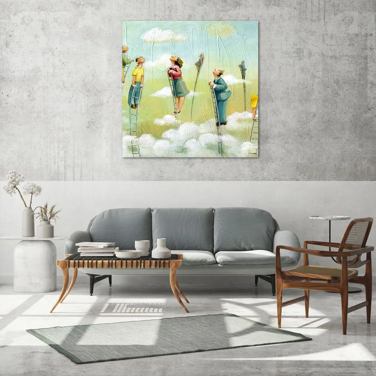 Glastavla - Bild på glas - Efter din dröm - 60x60 cm