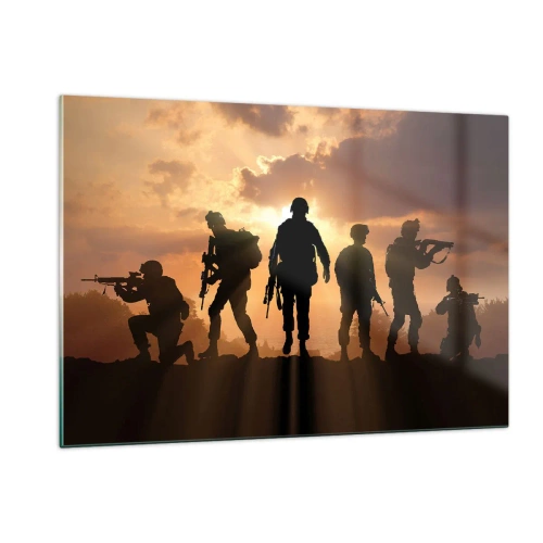Glastavla - Bild på glas - Brothers in arms - 120x80 cm