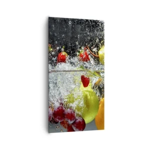 Canvastavla - Bild på duk - Uppfriskande frukt - 65x120 cm