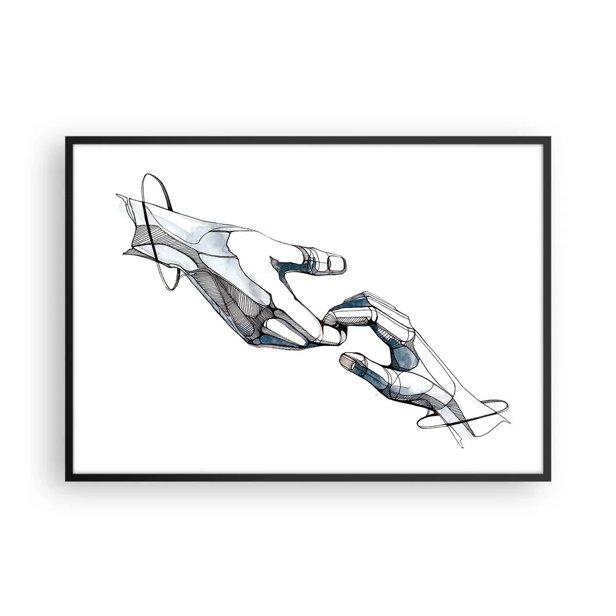 Affisch i svart ram - God gest - 100x70 cm