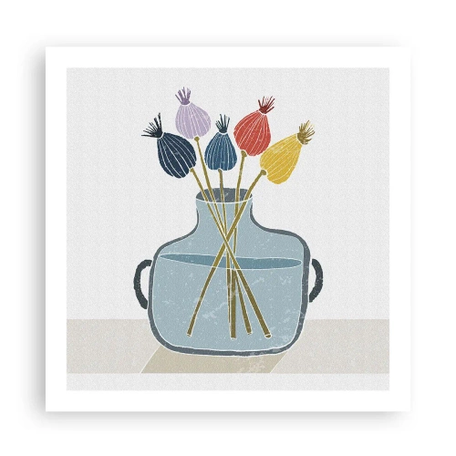 Affisch - Vallmovas - 60x60 cm