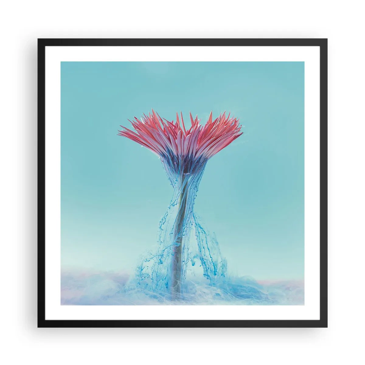 Affisch i svart ram - I upplivande famn - 60x60 cm