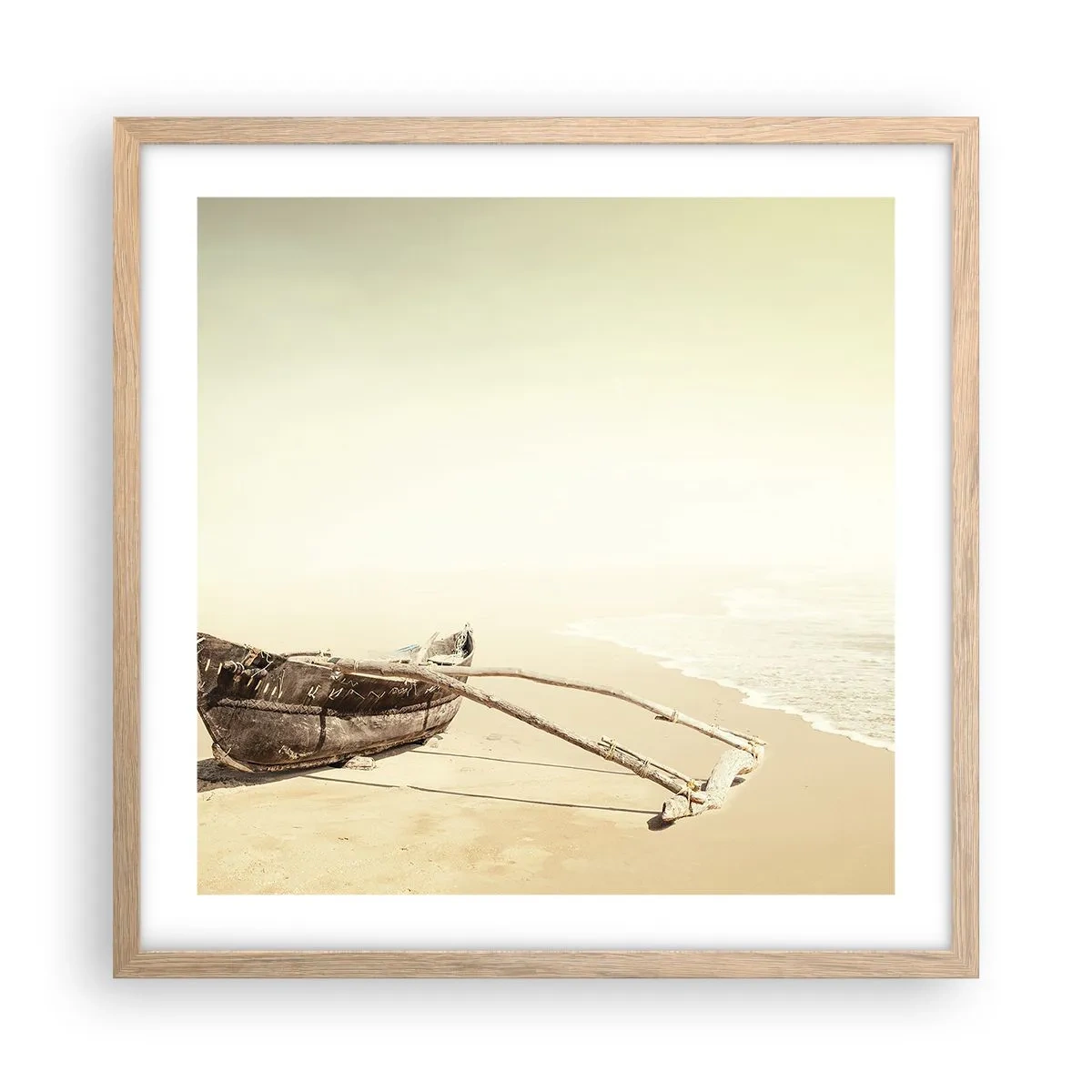 Affisch i ram av ljusek - Minne från sydliga hav - 50x50 cm