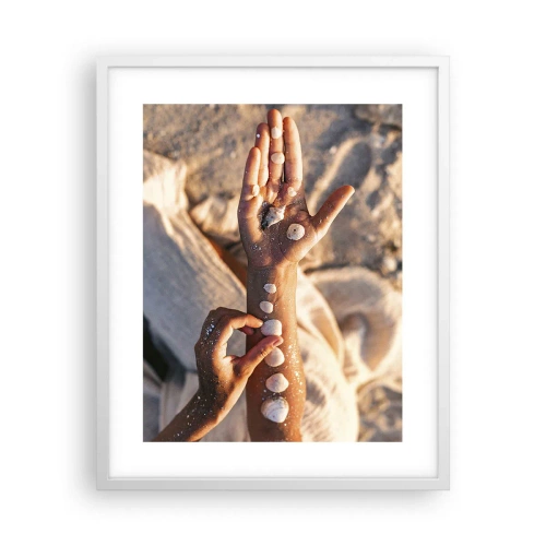 Affisch i vit ram - Skönhet inom handens räckvidd - 40x50 cm