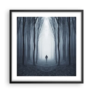 Affisch i svart ram - Och allt är enkelt och klart - 50x50 cm