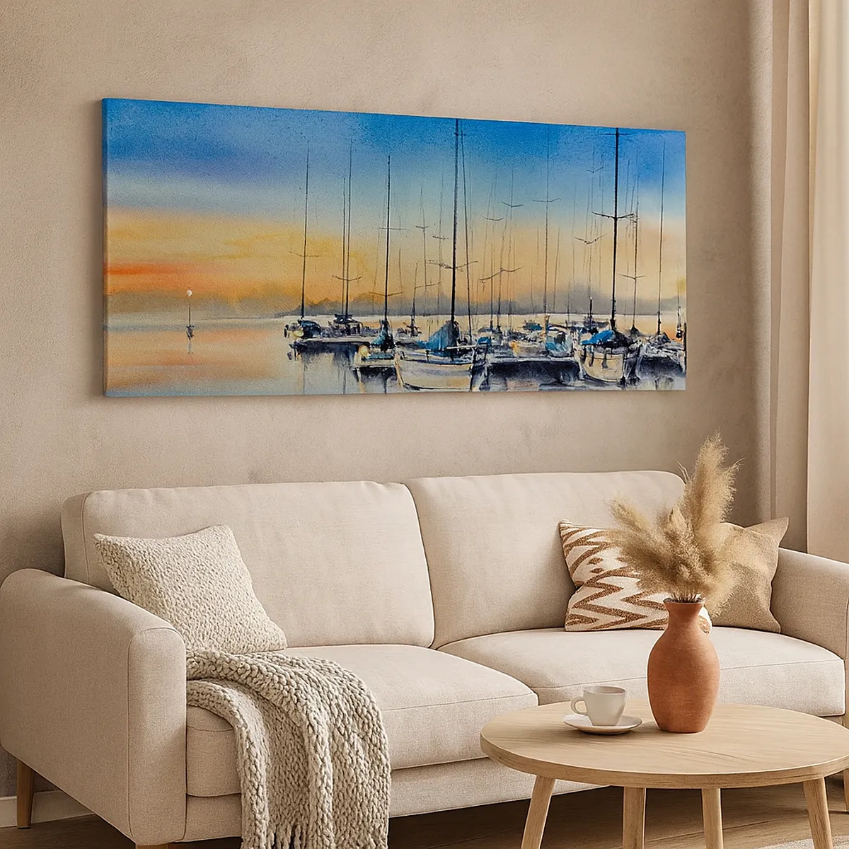 Canvastavla - Bild på duk - Slutet på en bra dag - 30x30 cm